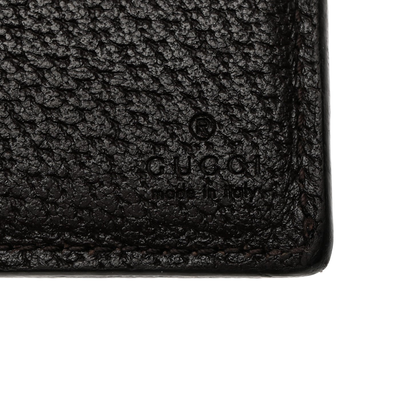 Calfskin Boar Effect GG Marmont Bi-Fold Wallet Brown