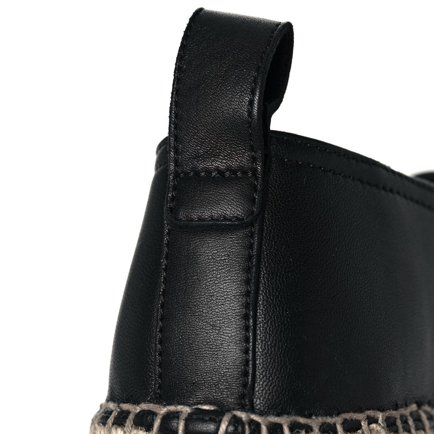 Lambskin Logo Espadrilles 41 Black