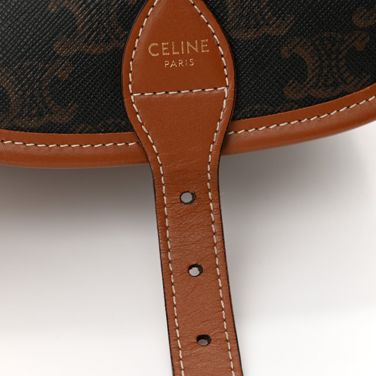 Triomphe Canvas Medium Folco Bag Tan