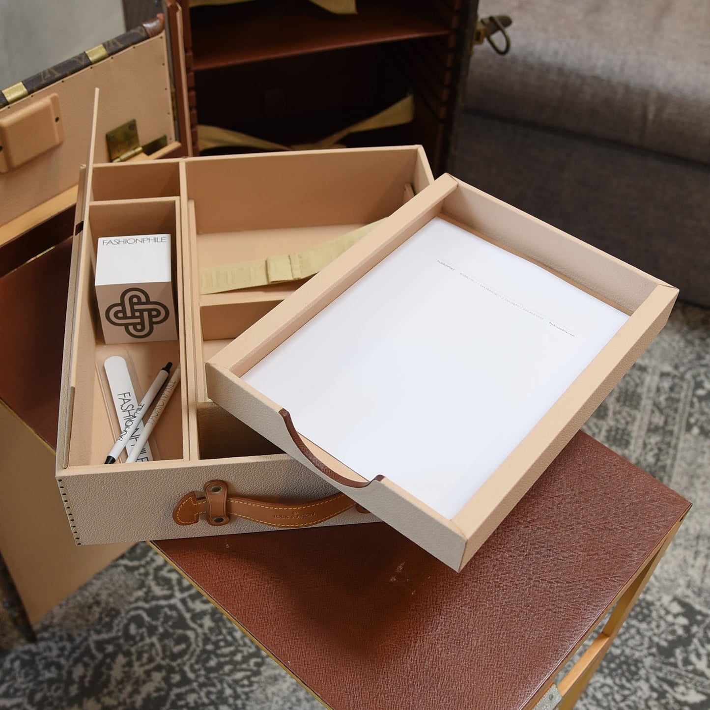 Monogram Stokowski Secretary Desk Trunk