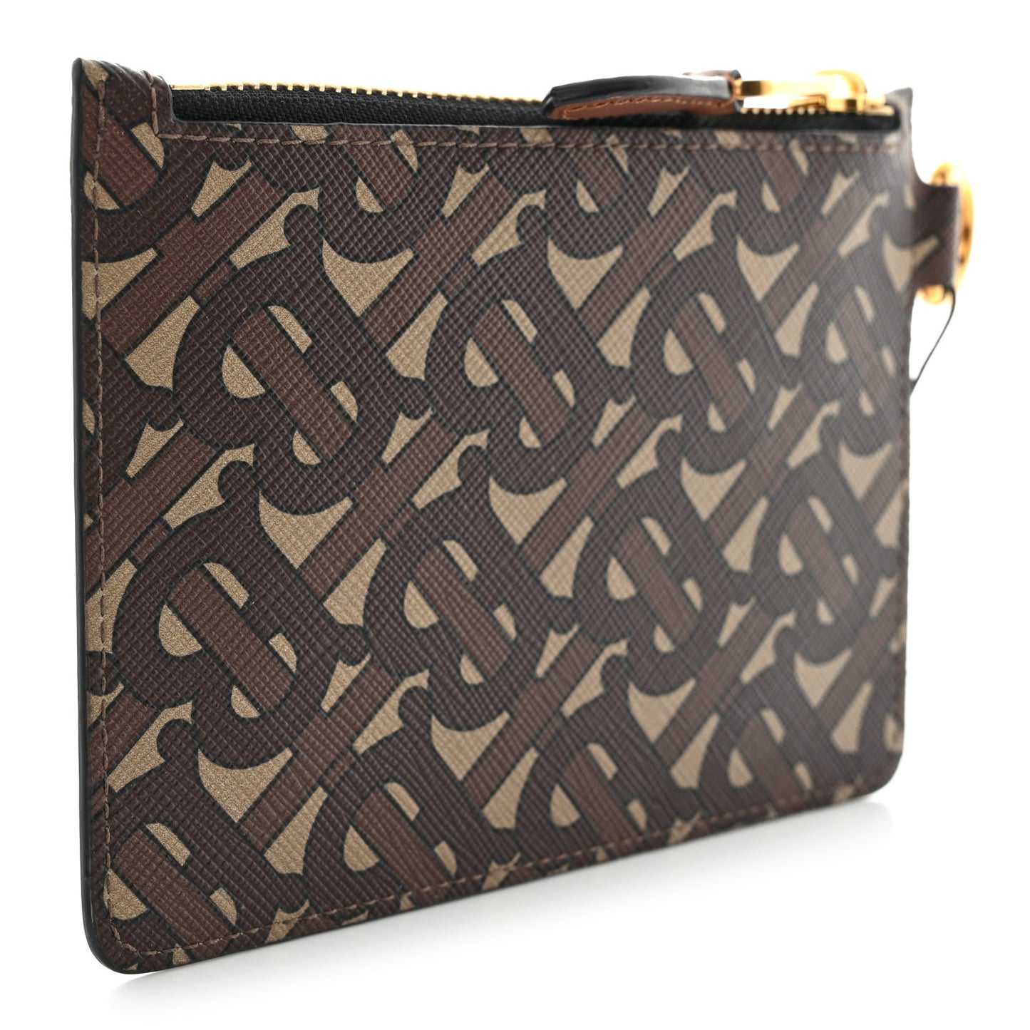 E-Canvas Monogram Alec Zip Pouch Bridle Brown