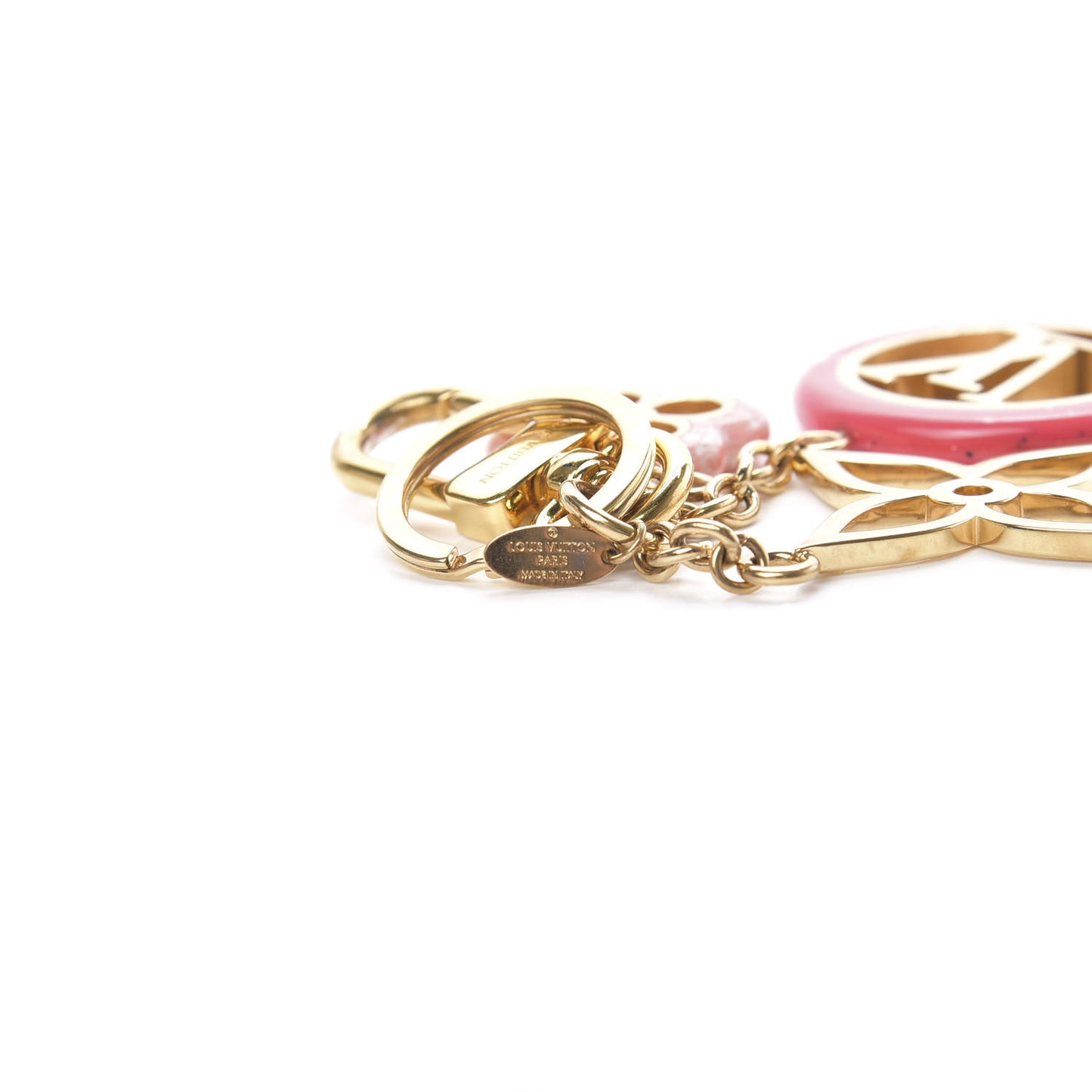 Colorline Bag Charm Key Holder Pink Glitter