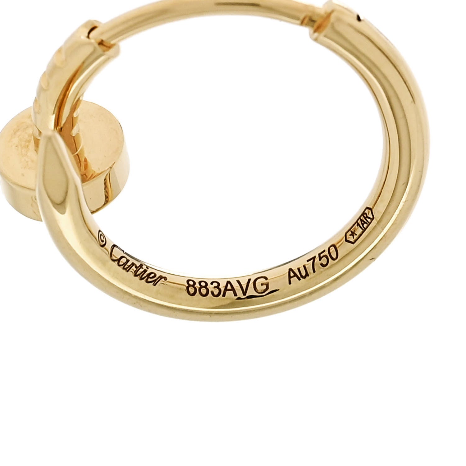 Cartier 18K Yellow Gold Juste Un Clou Single Hoop Earring 4 of 5