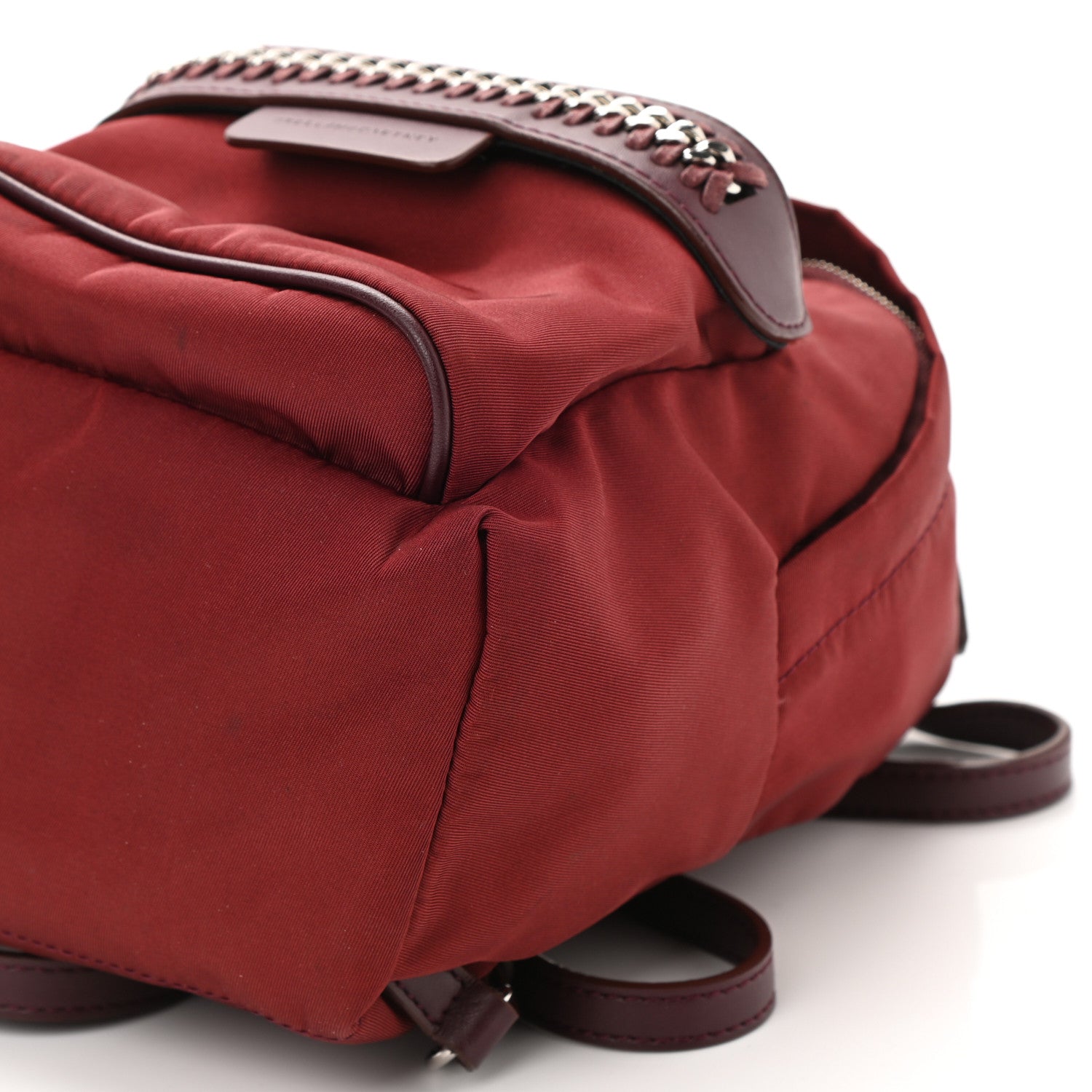Stella McCartney Nylon Eco Alter Nappa Mini Falabella GO Backpack Burgundy 9 of 9