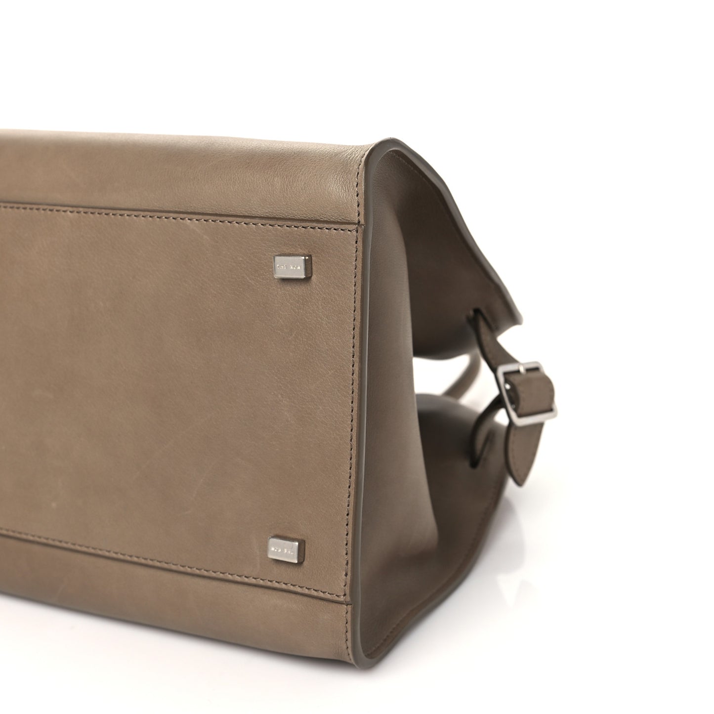 Polished Saddle Calfskin Soft Margaux 12 Mouse Grey