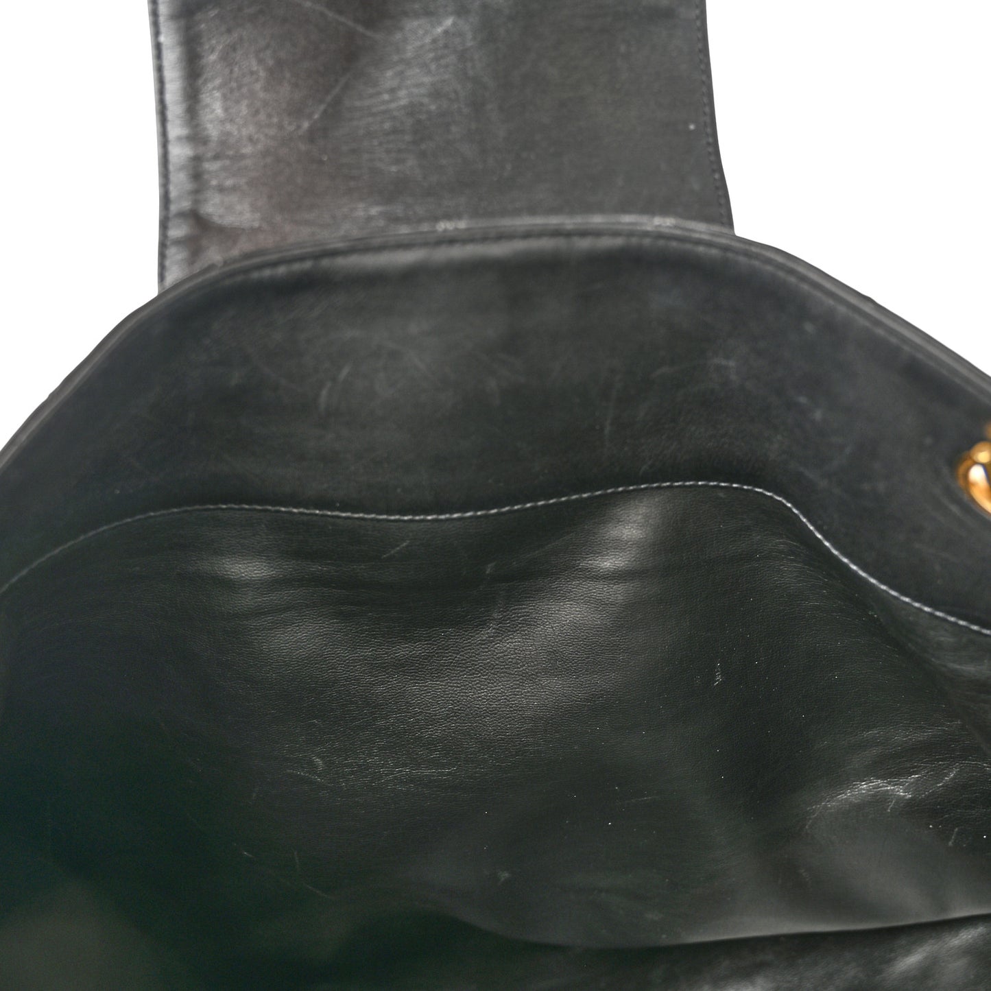 Calfskin Stitched XL Weekender Black