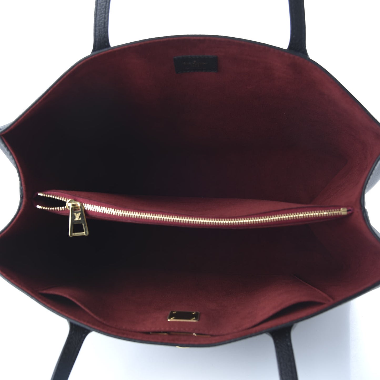 Grained Calfskin Lockme Shopper Black