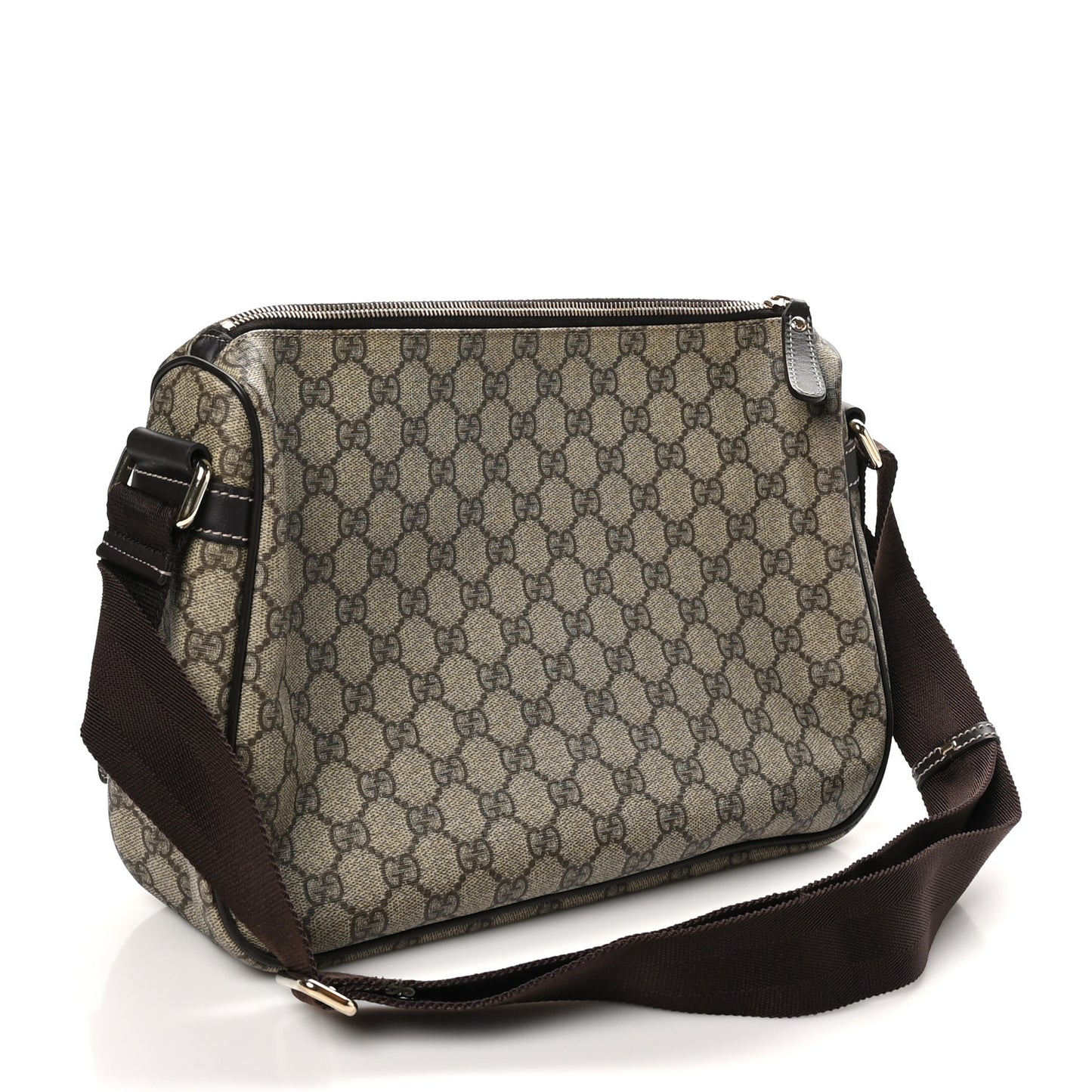 GG Plus Monogram Front Pocket Messenger Dark Brown
