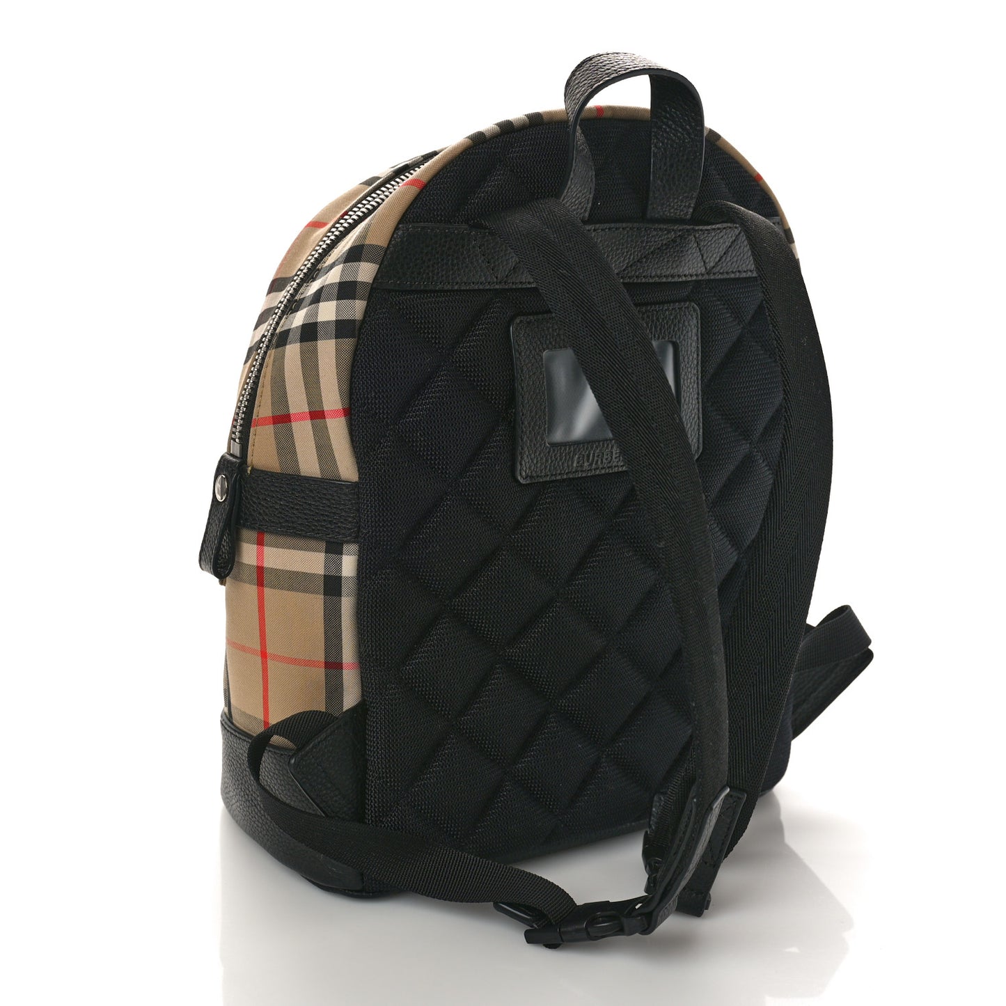 House Check Canvas Calfskin Small Nico Backpack Archive Beige