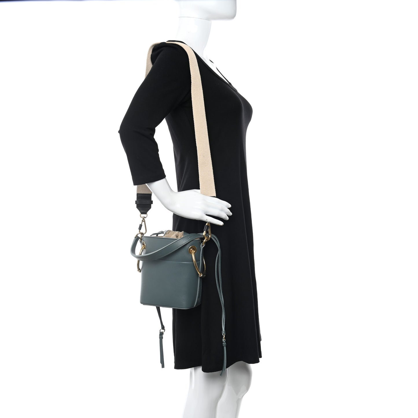 Smooth Calfskin Mini Roy Bucket Bag Cloudy Blue