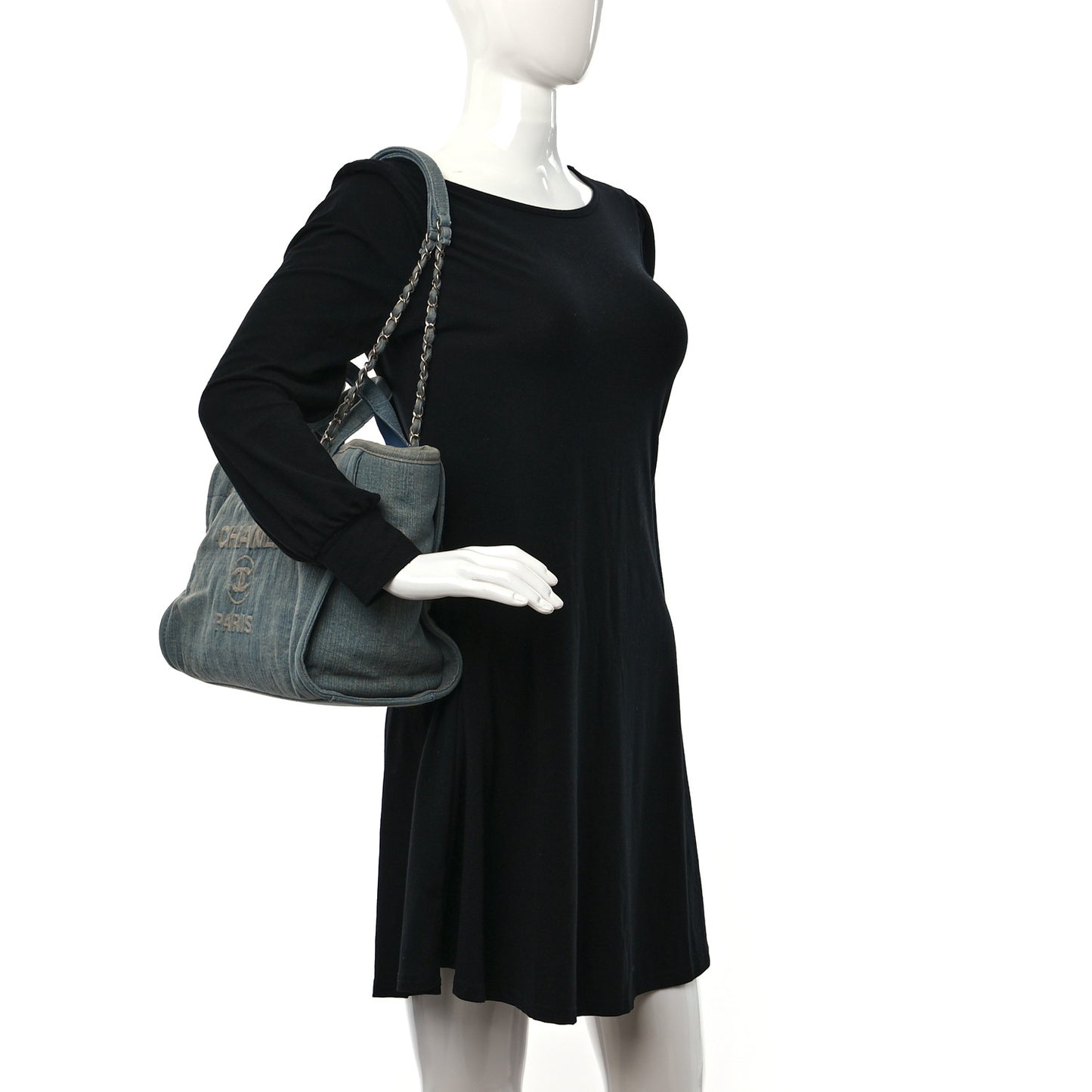 Denim Small Deauville Tote Light Blue