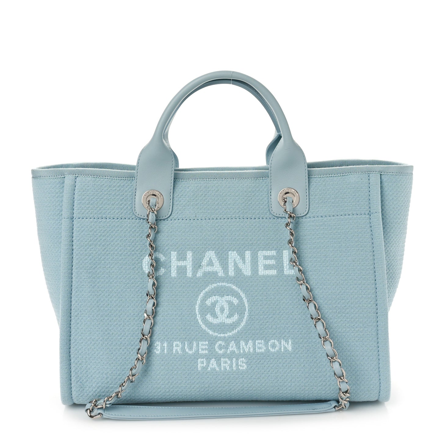 Mixed Fibers Small Deauville Tote Light Blue