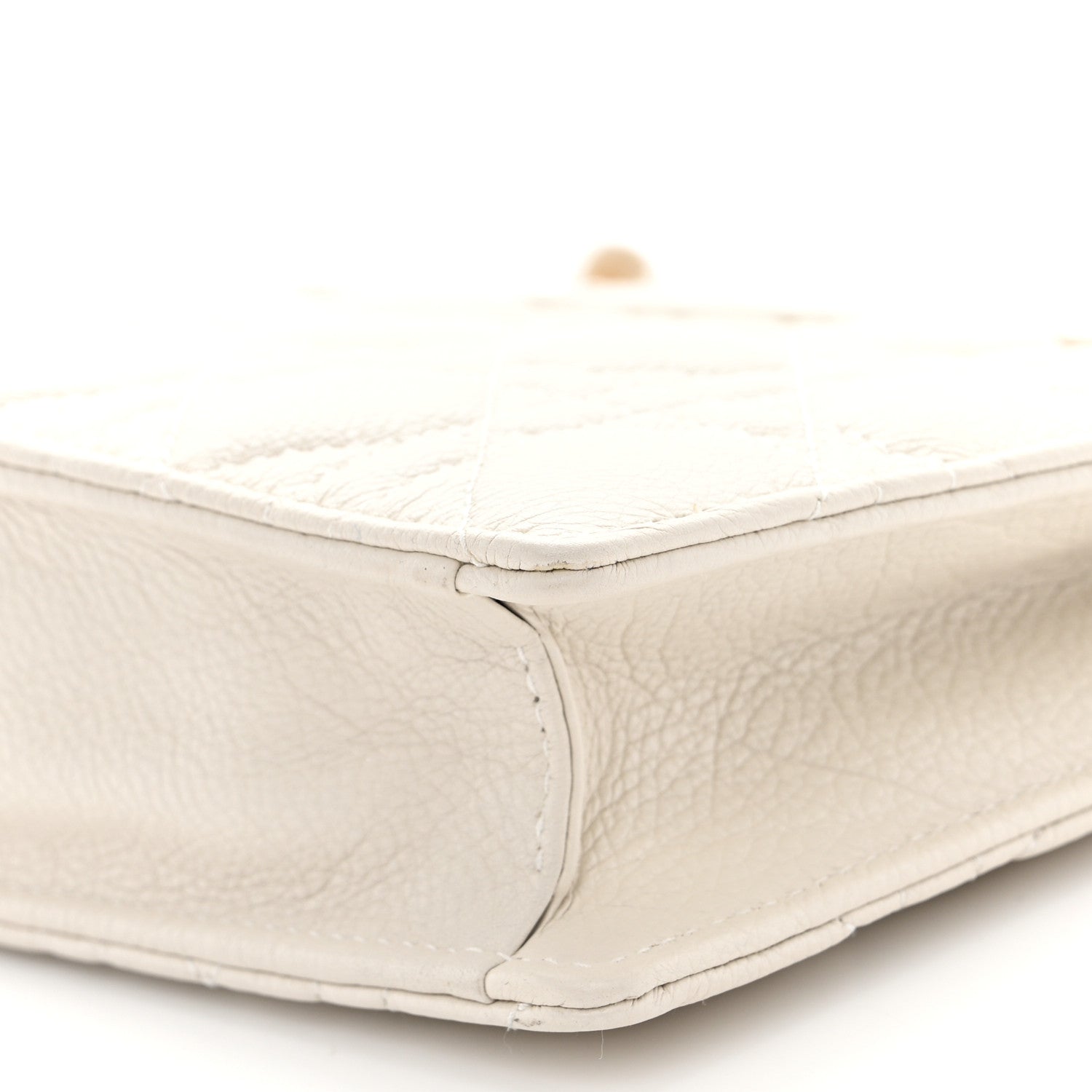Christian Dior Calfskin Cannage Caro Zipped Pouch With Chain Latte 9 of 9