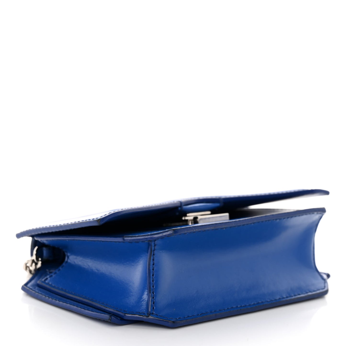 Calfskin Bow Cut Chain Wallet