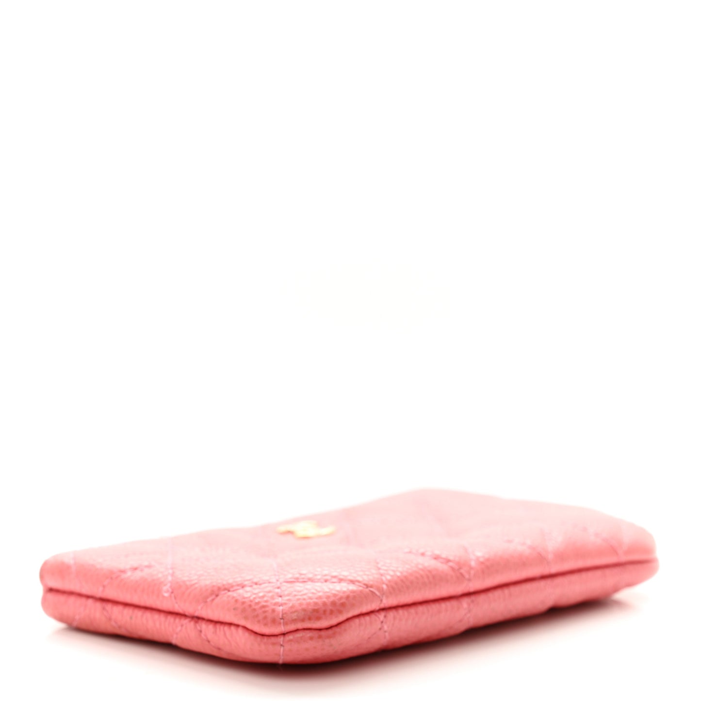 Caviar Quilted Small Cosmetic Case Pink