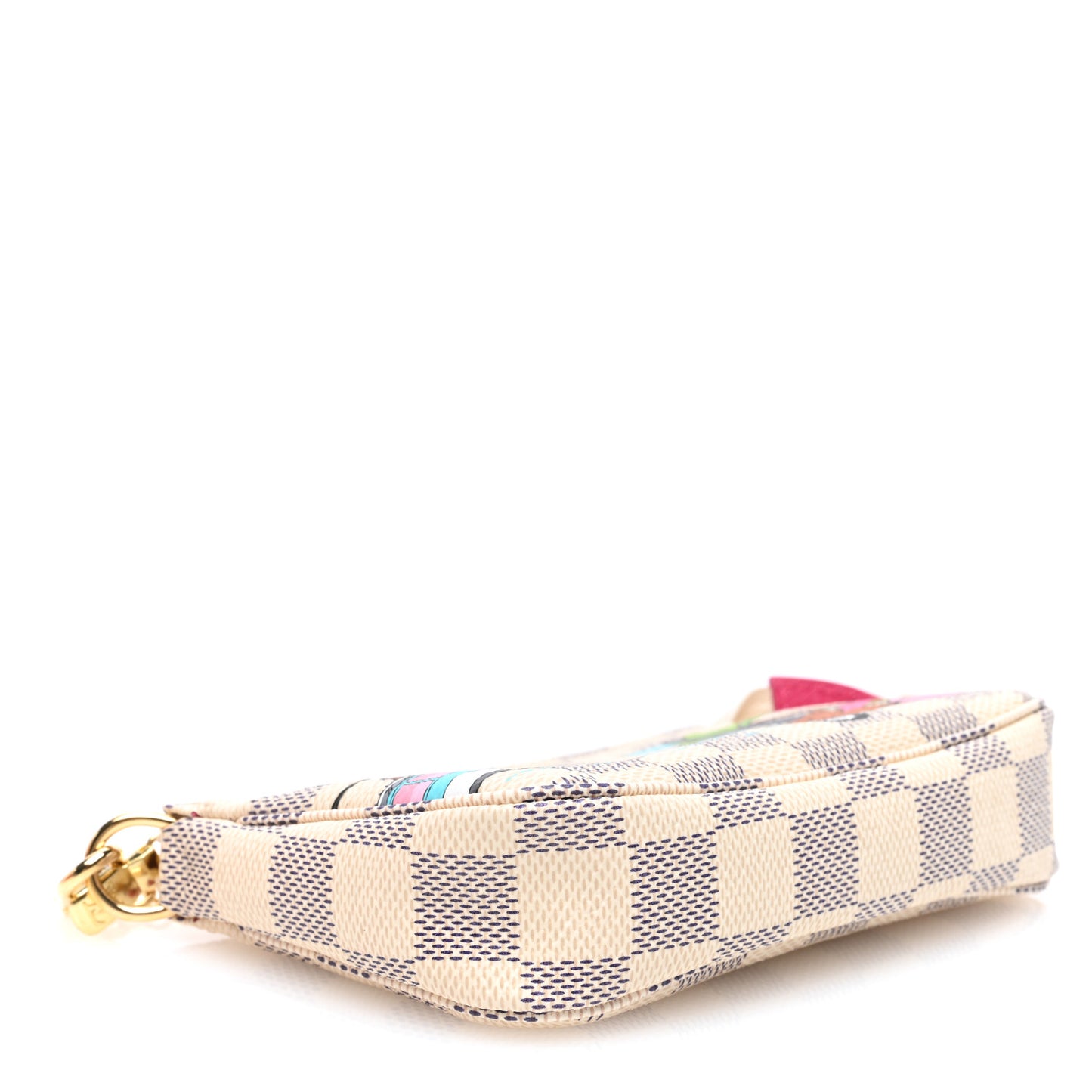 Damier Azur 2021 Christmas Animation Hollywood Mini Pochette Accessories Fuchsia