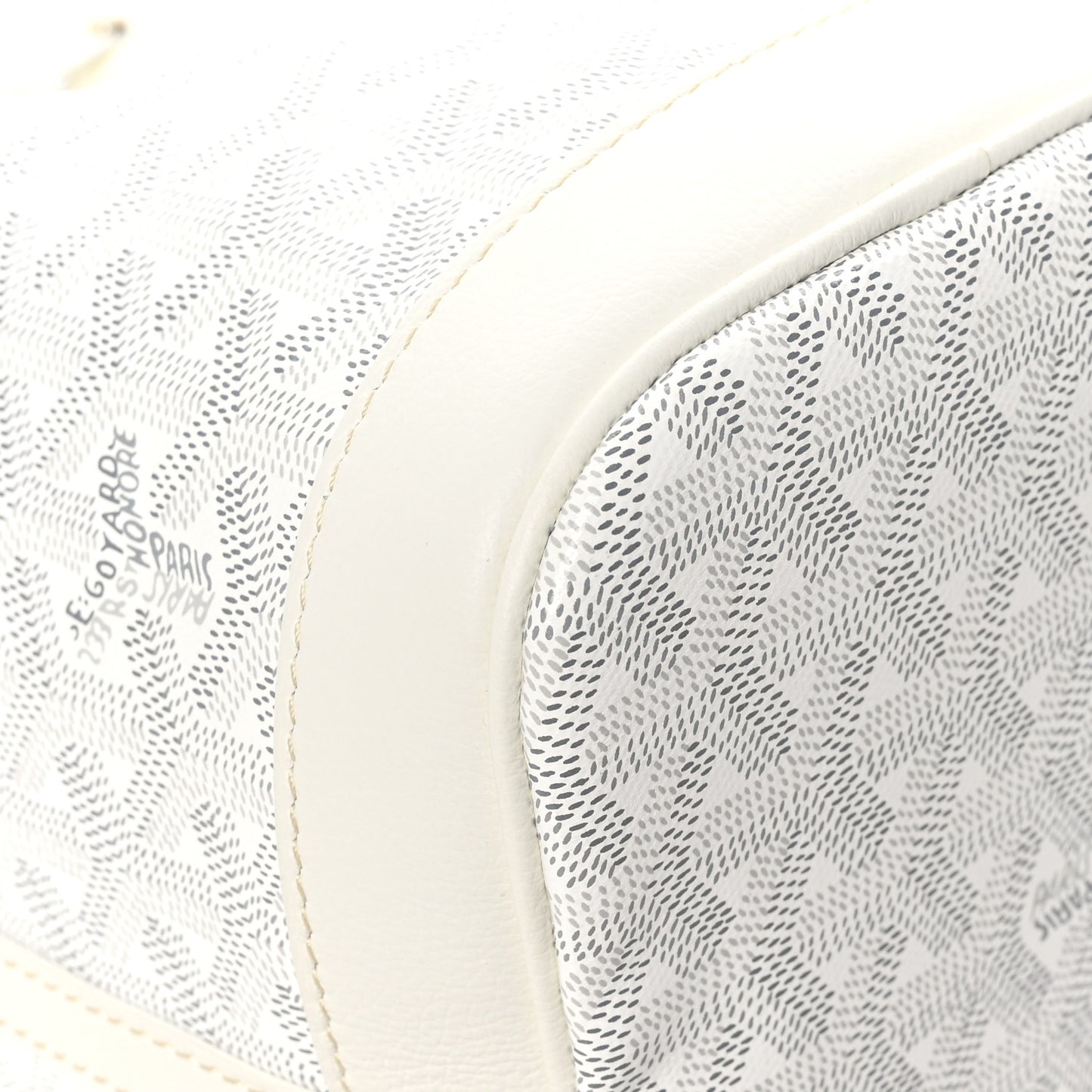 Goyardine Petit Flot Bucket Bag PM White