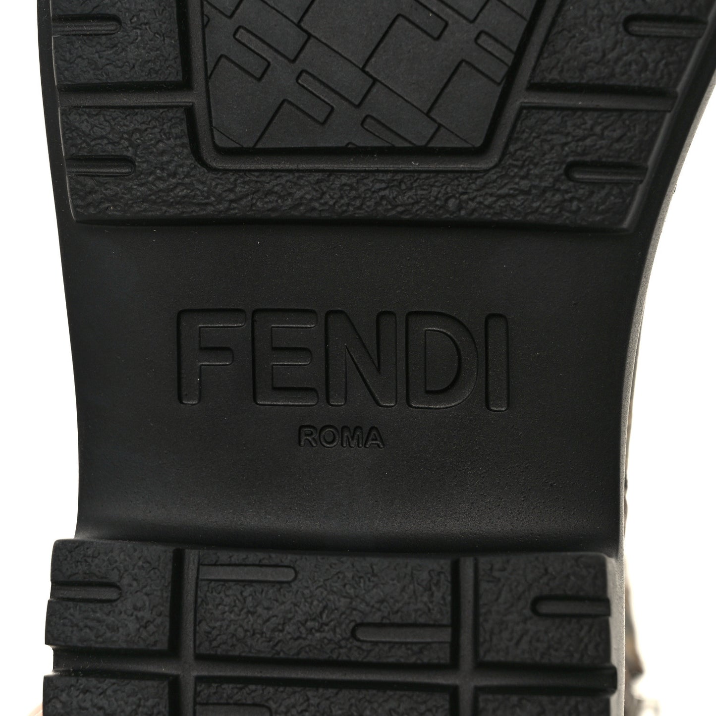 Fabric Jacquard Vitello FF Domino 50mm Biker Boots 38 Tobacco Black Sand