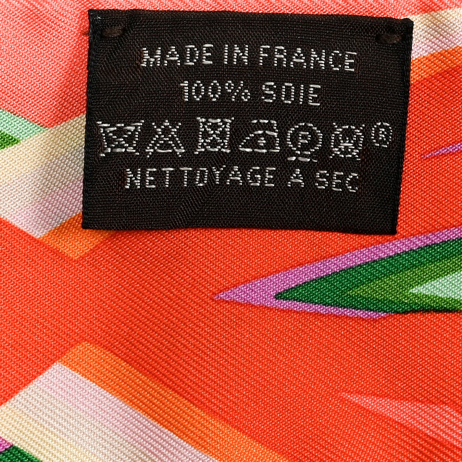 Hermes Silk Brides De Gala Shadow Twilly Orange Vert Corail 2 of 7