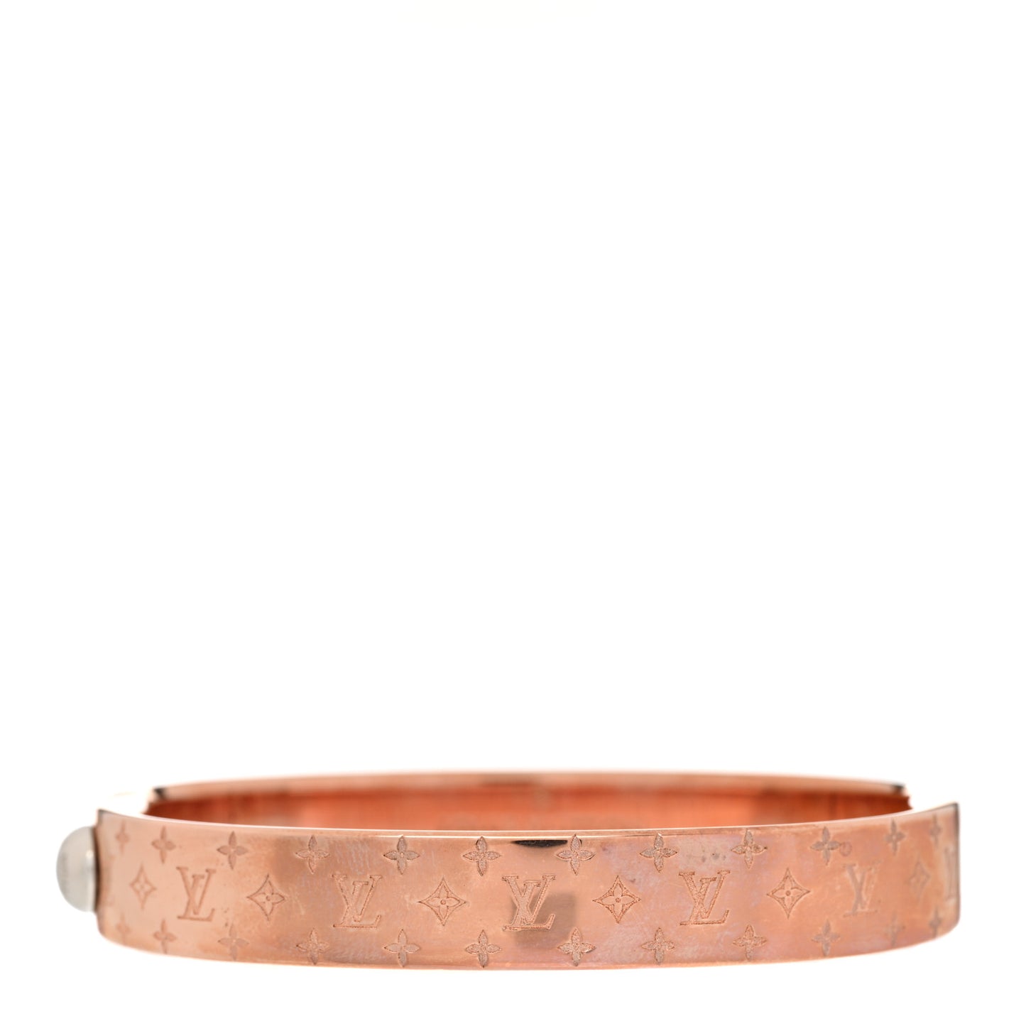 Brass Monogram Nanogram Cuff S Pink Gold