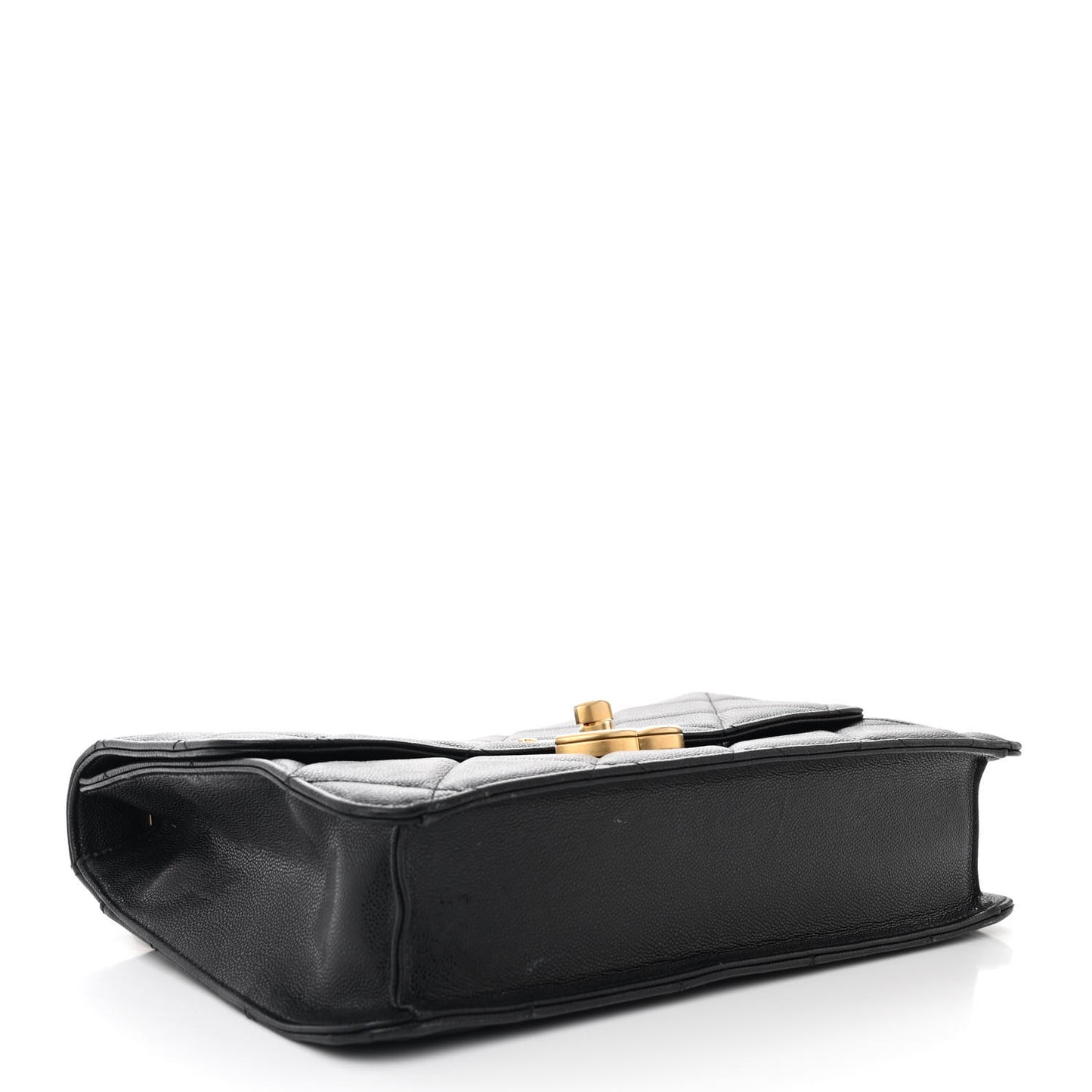 Caviar Quilted CC Large Flap Black
