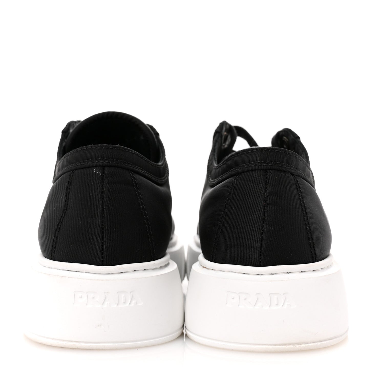 Nylon Gabardine Triangle Logo Platform Sneakers 39 Black