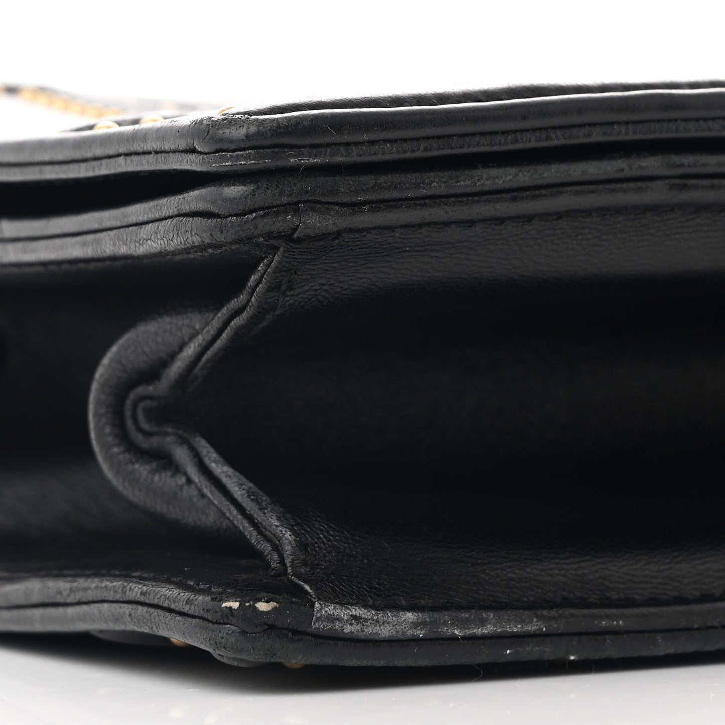 Lambskin Studded Medium Diorama Flap Bag Black