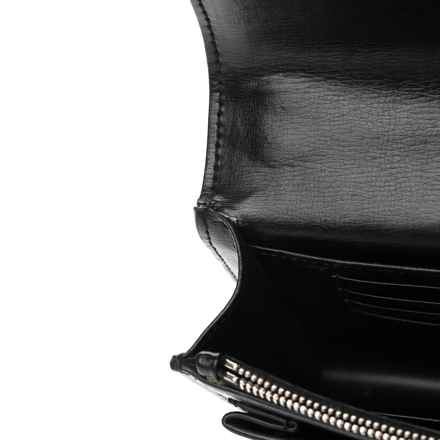 Calfskin Monogram Sunset Chain Wallet Black