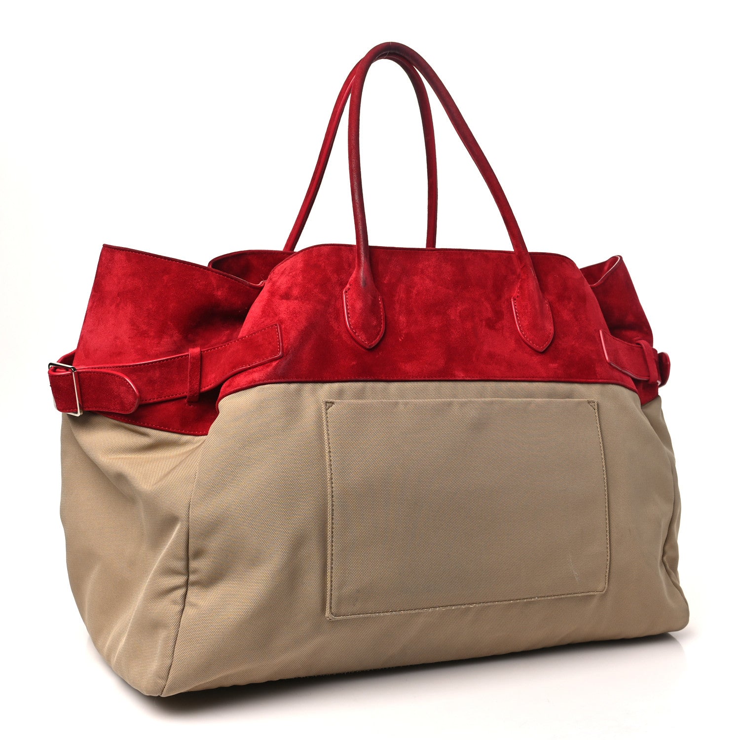 The Row Nylon Suede Margaux 17 Inside-Out Taupe Red 3 of 11