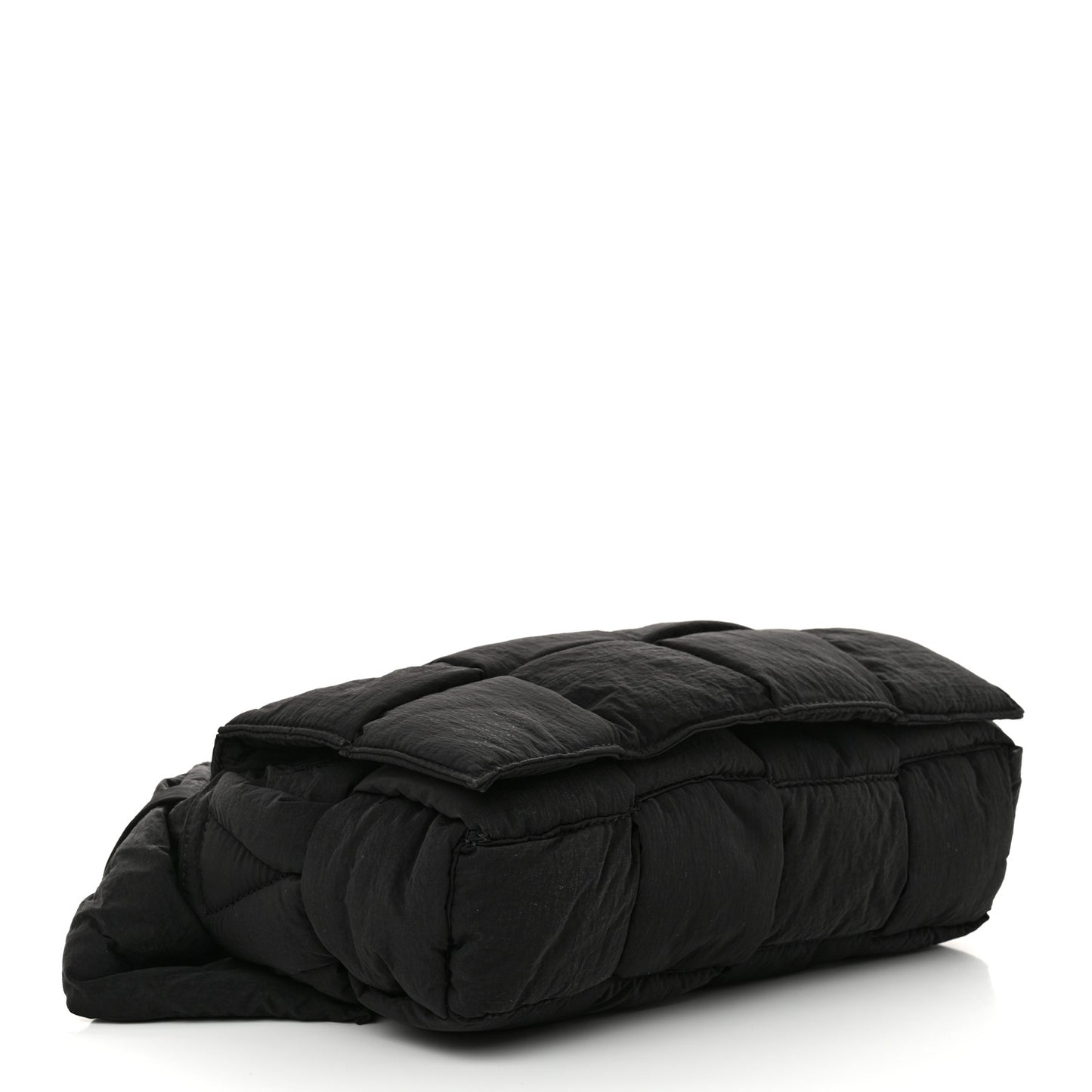 Nylon Intrecciato Padded Tech Cassette Bag Black