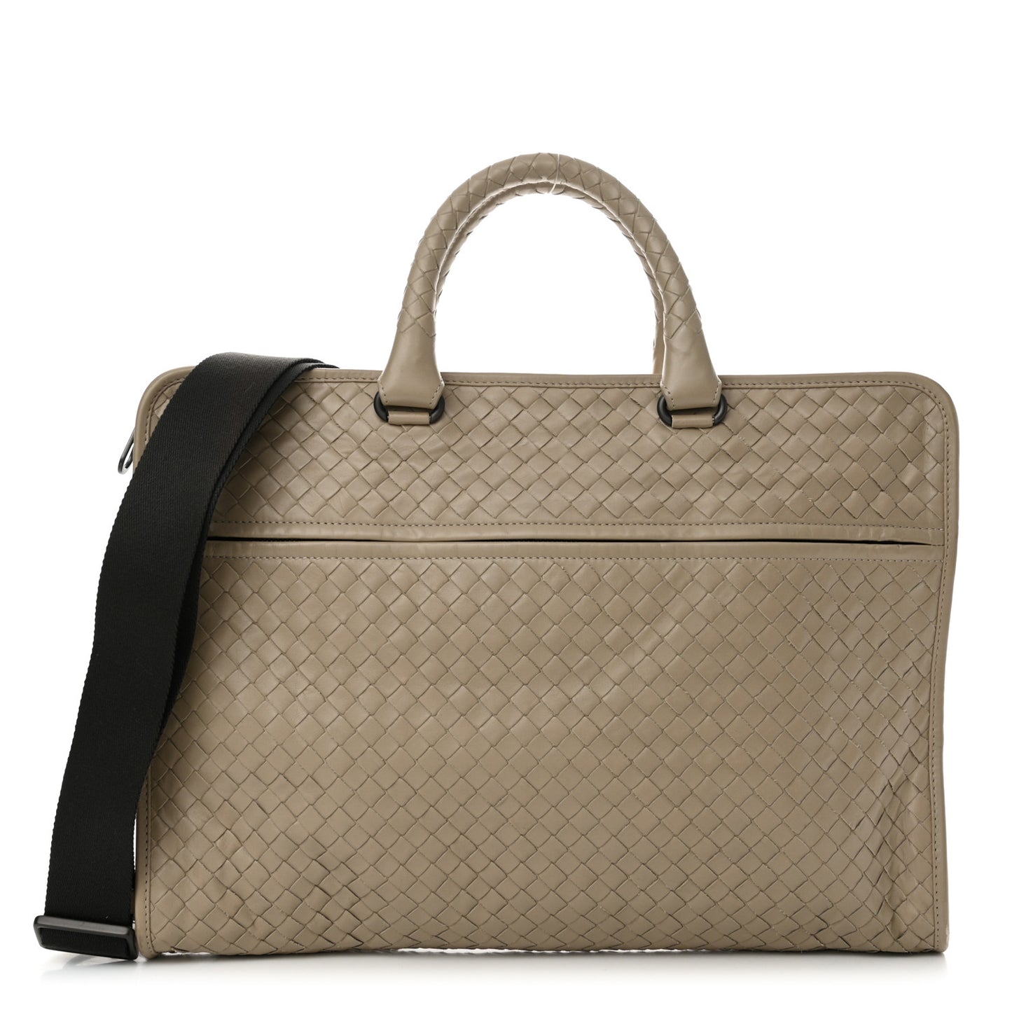 Calfskin Leggero Intrecciato Briefcase Mink