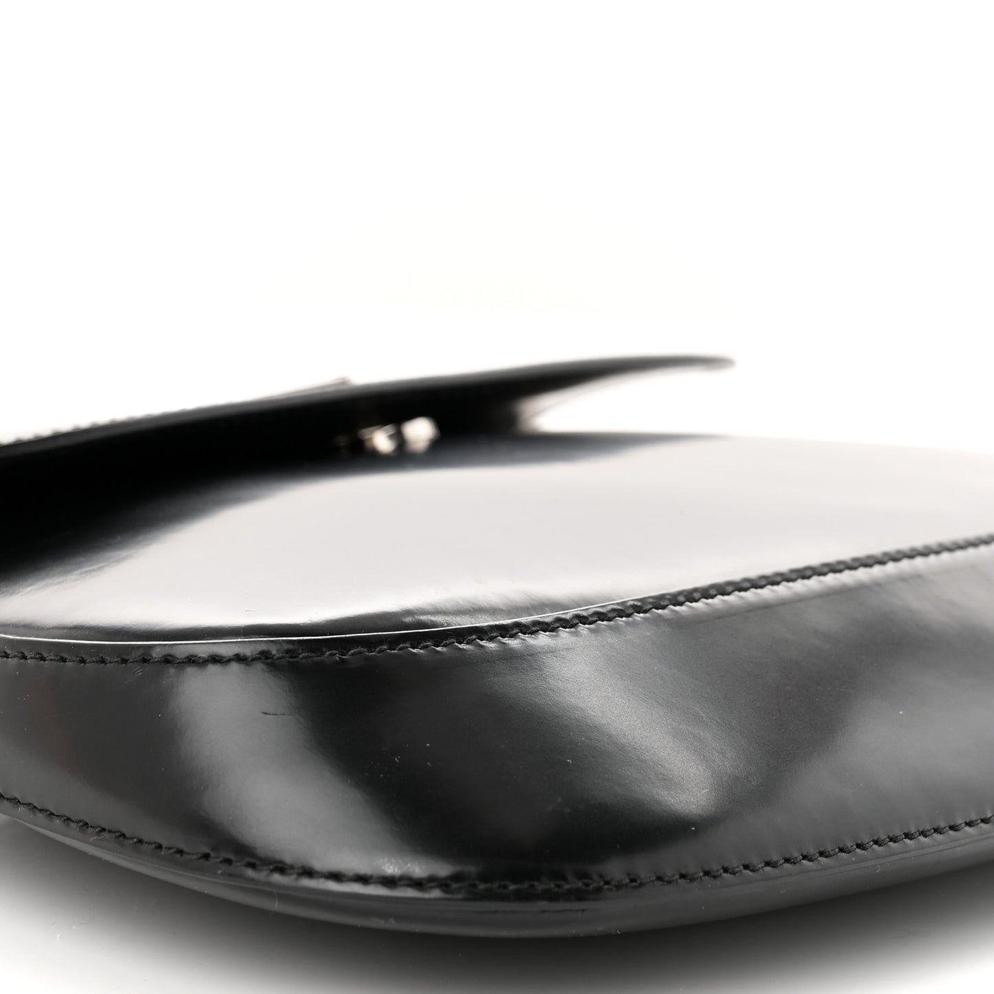 Spazzolato Cleo Flap Shoulder Bag Black