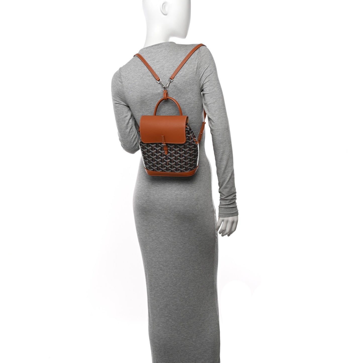 Goyardine Calfskin Mini Alpin Backpack Black Gold