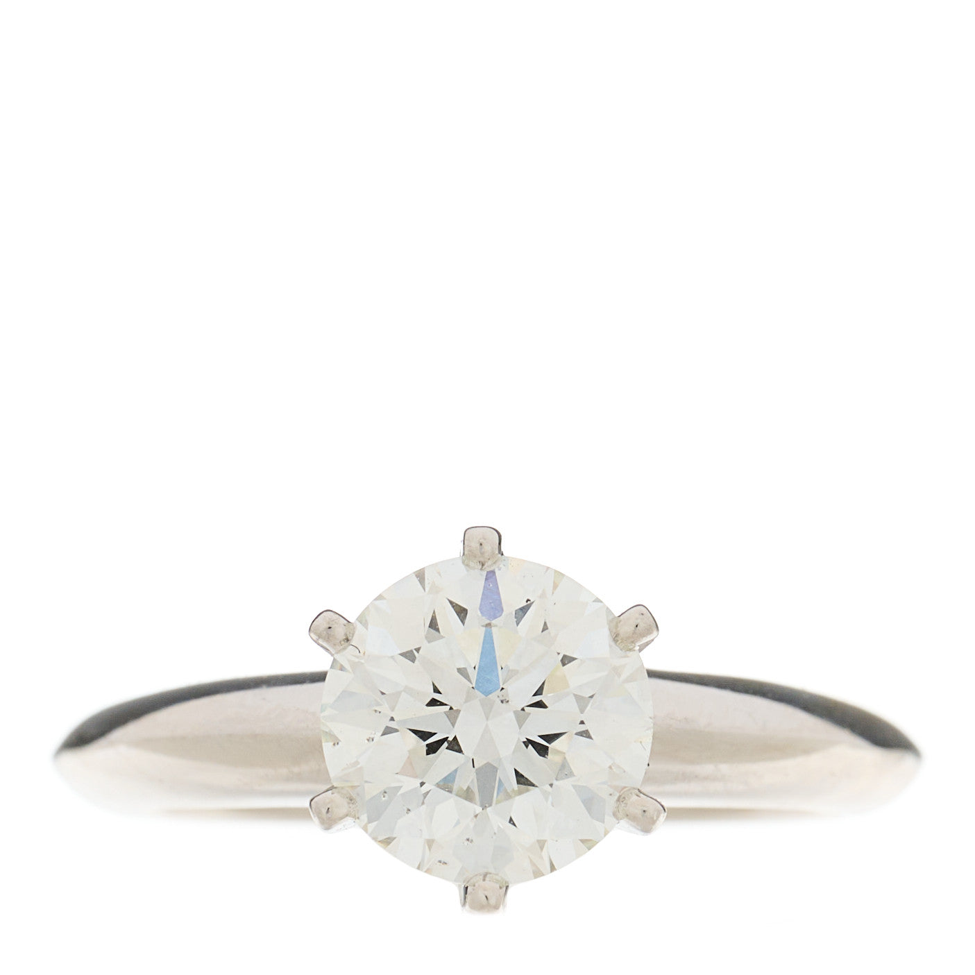 Platinum Diamond 1.39ct Solitaire Engagement Ring 48 4.5