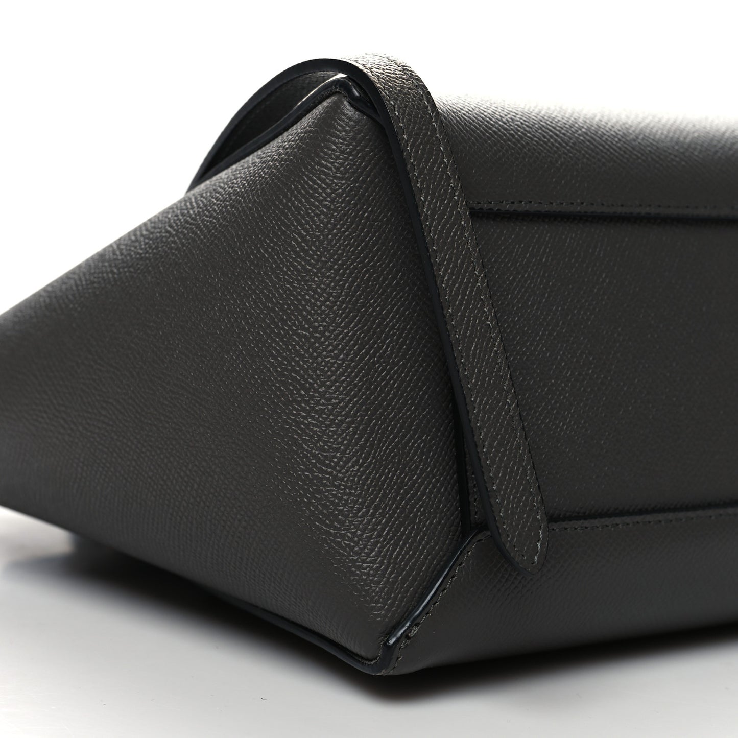 Grained Calfskin Micro Belt Bag Grey