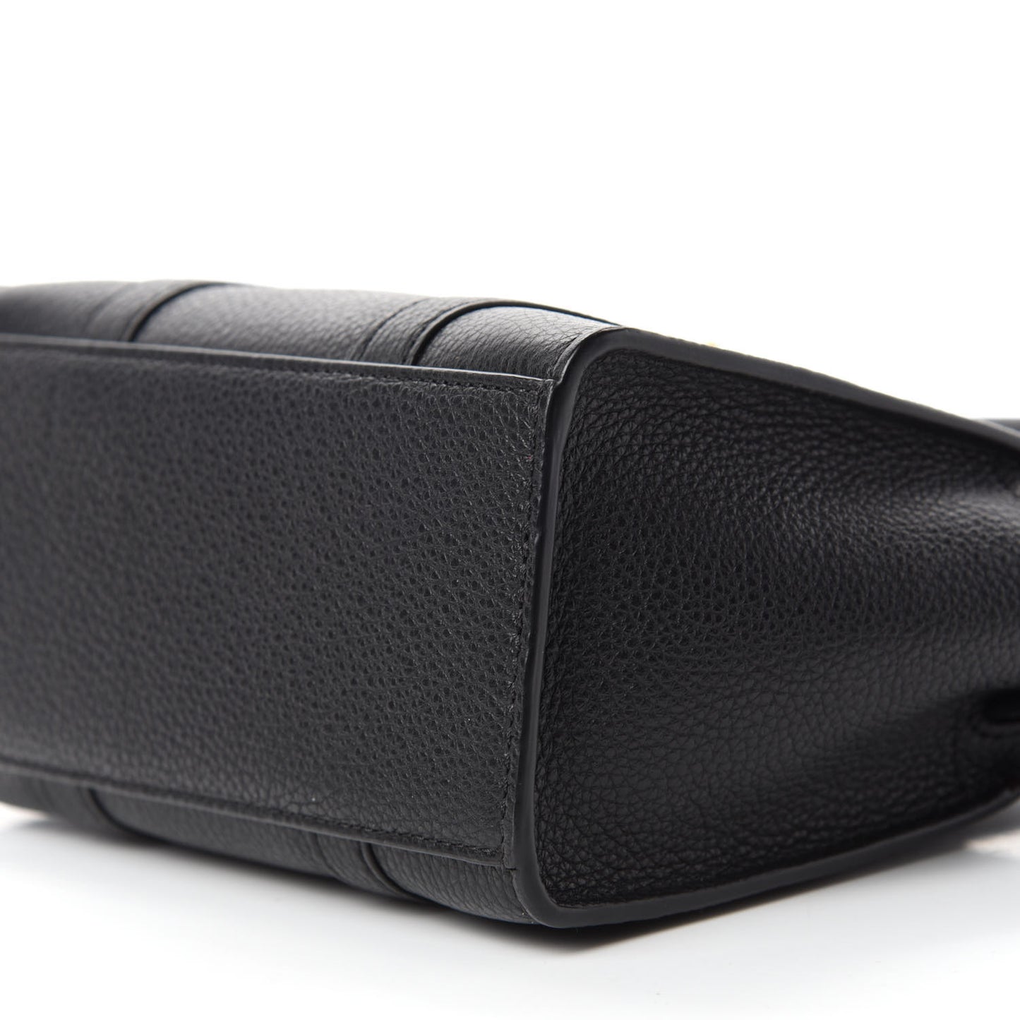 Small Classic Grain Micro Bayswater Zip Tote Black