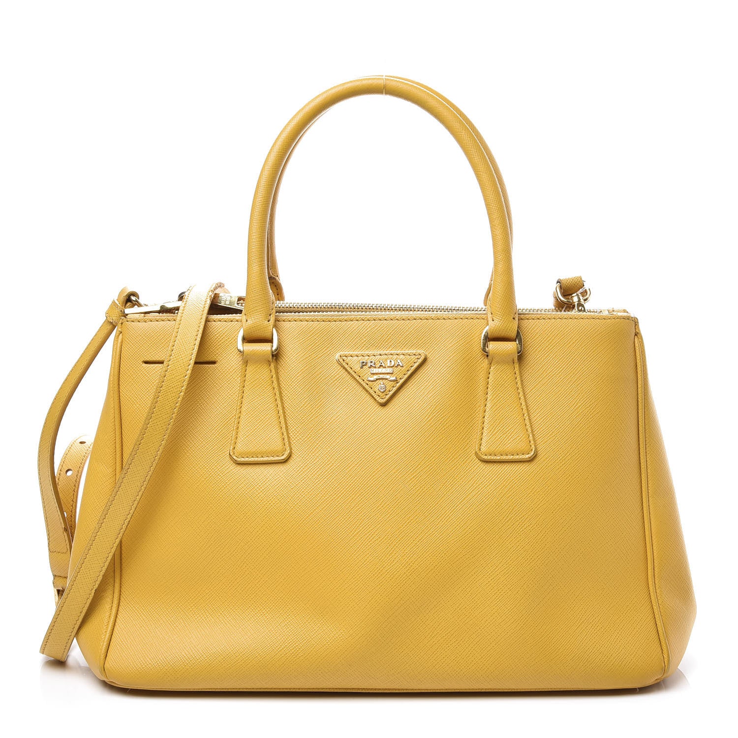Prada Saffiano Small Galleria Double Zip Tote Mimosa 1 of 17