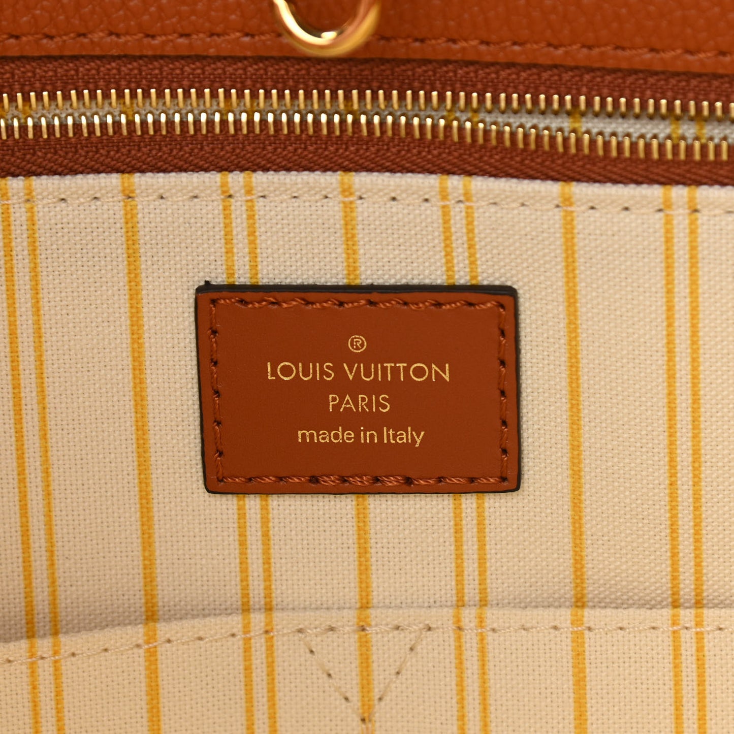 Raffia Calfskin Monogram Giant Onthego GM Tan