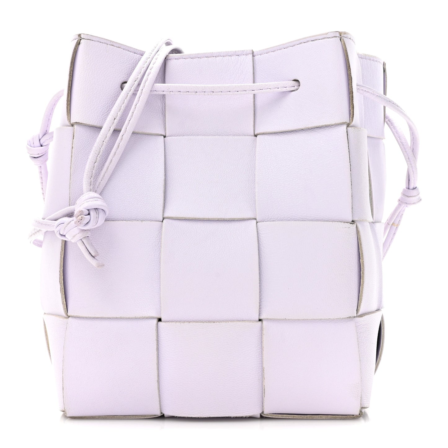 Calfskin Intreccio Small Cassette Bucket Bag Mirth Washed