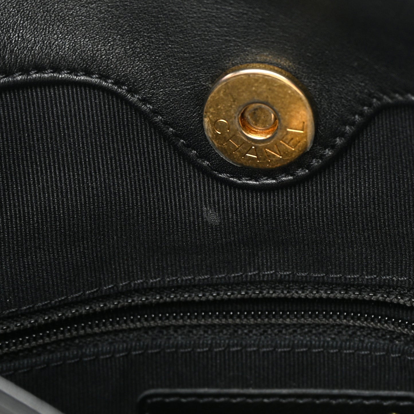Calfskin Quilted Drawstring Bucket Bag Black