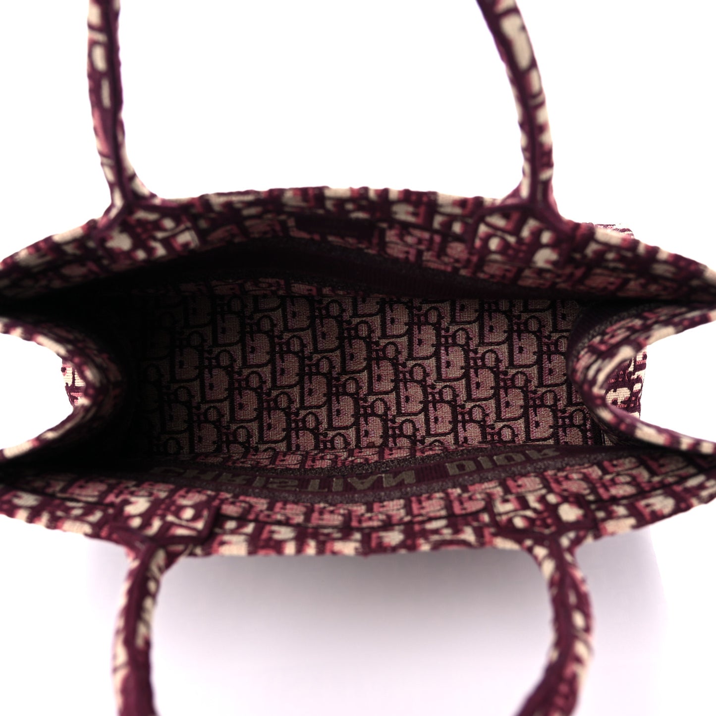 Oblique Medium Book Tote Burgundy Multicolor