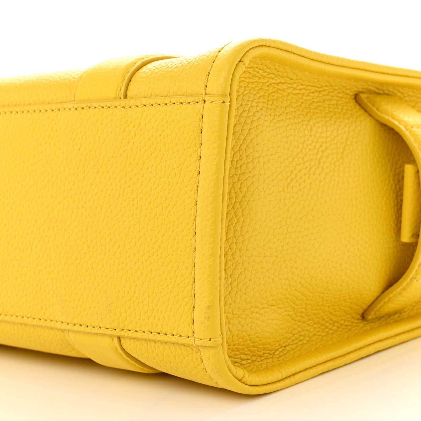 Grained Calfskin Small The Tote Bag Yellow