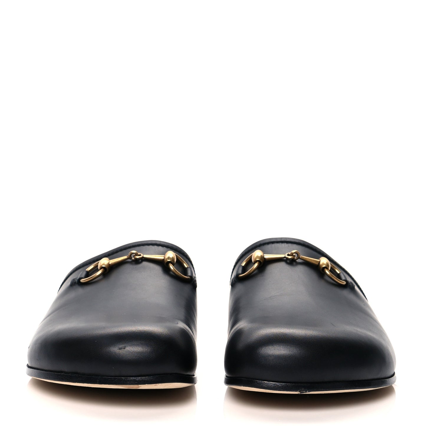 Calfskin Mens Horsebit River Slippers 9 Black