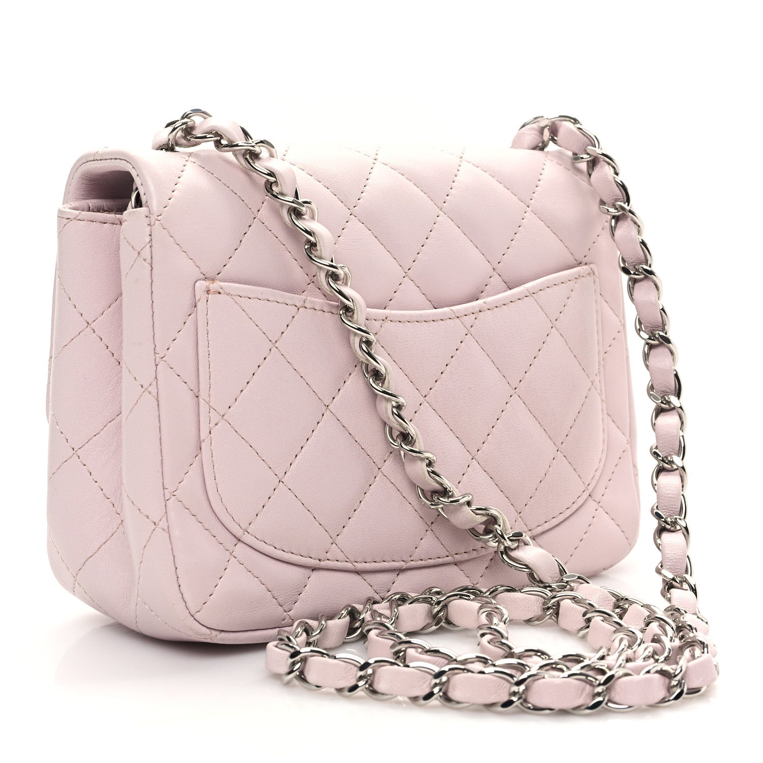 Chanel Lambskin Quilted Mini Square Flap Light Pink 3 of 10