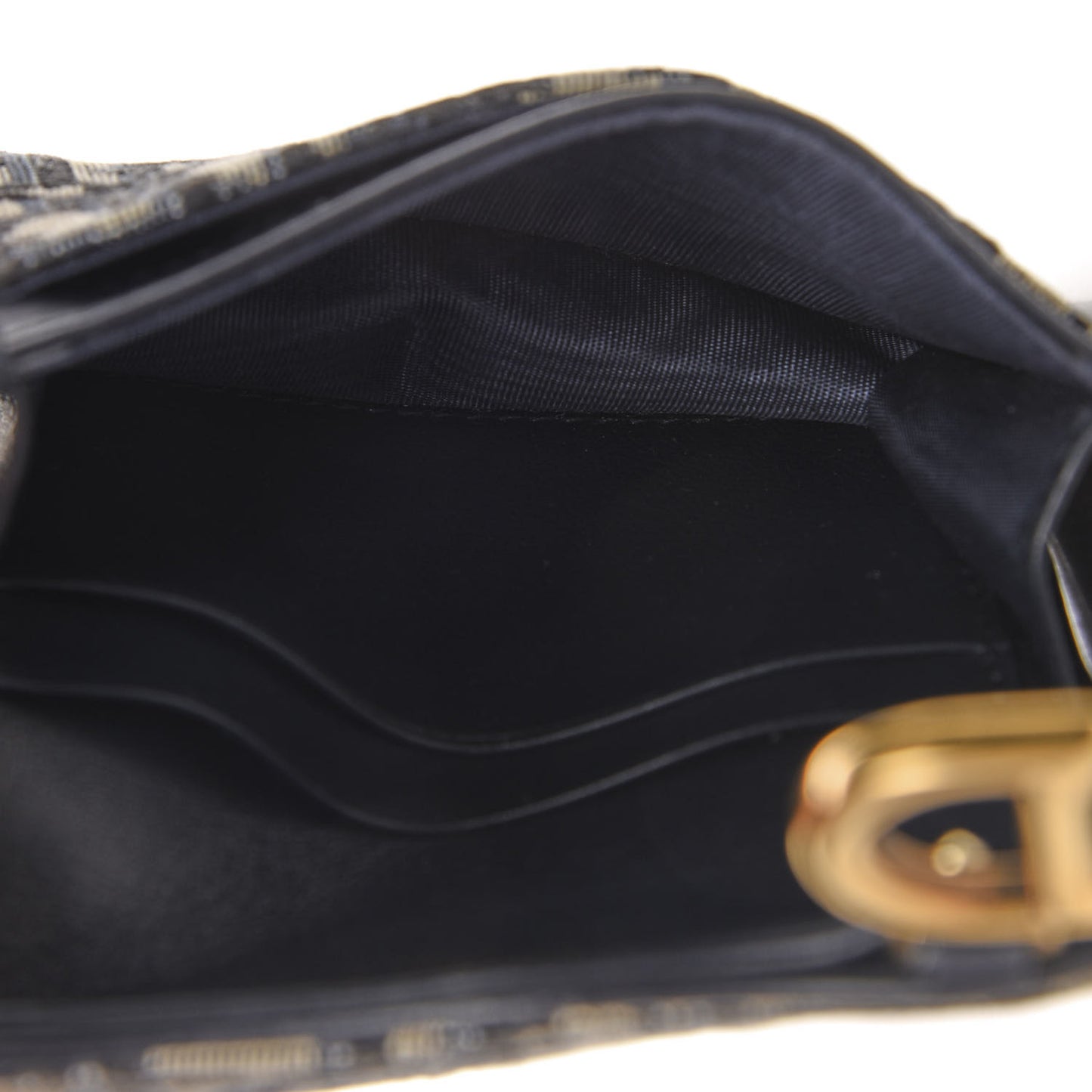 Oblique Saddle Card Holder Blue