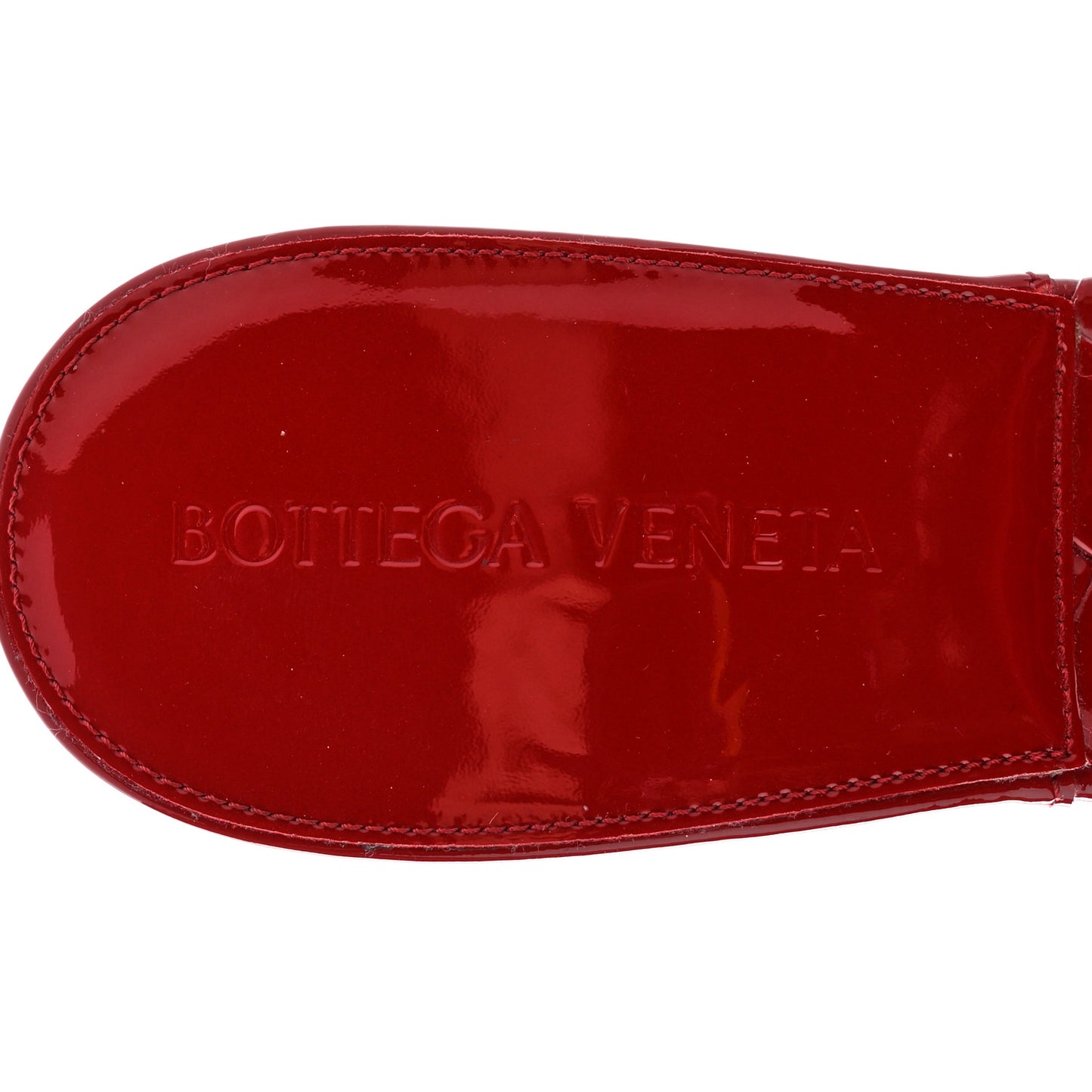 Ultra Gloss Patent Maxi Intrecciato Lido 90mm Mule Sandals 36 Apple Candy