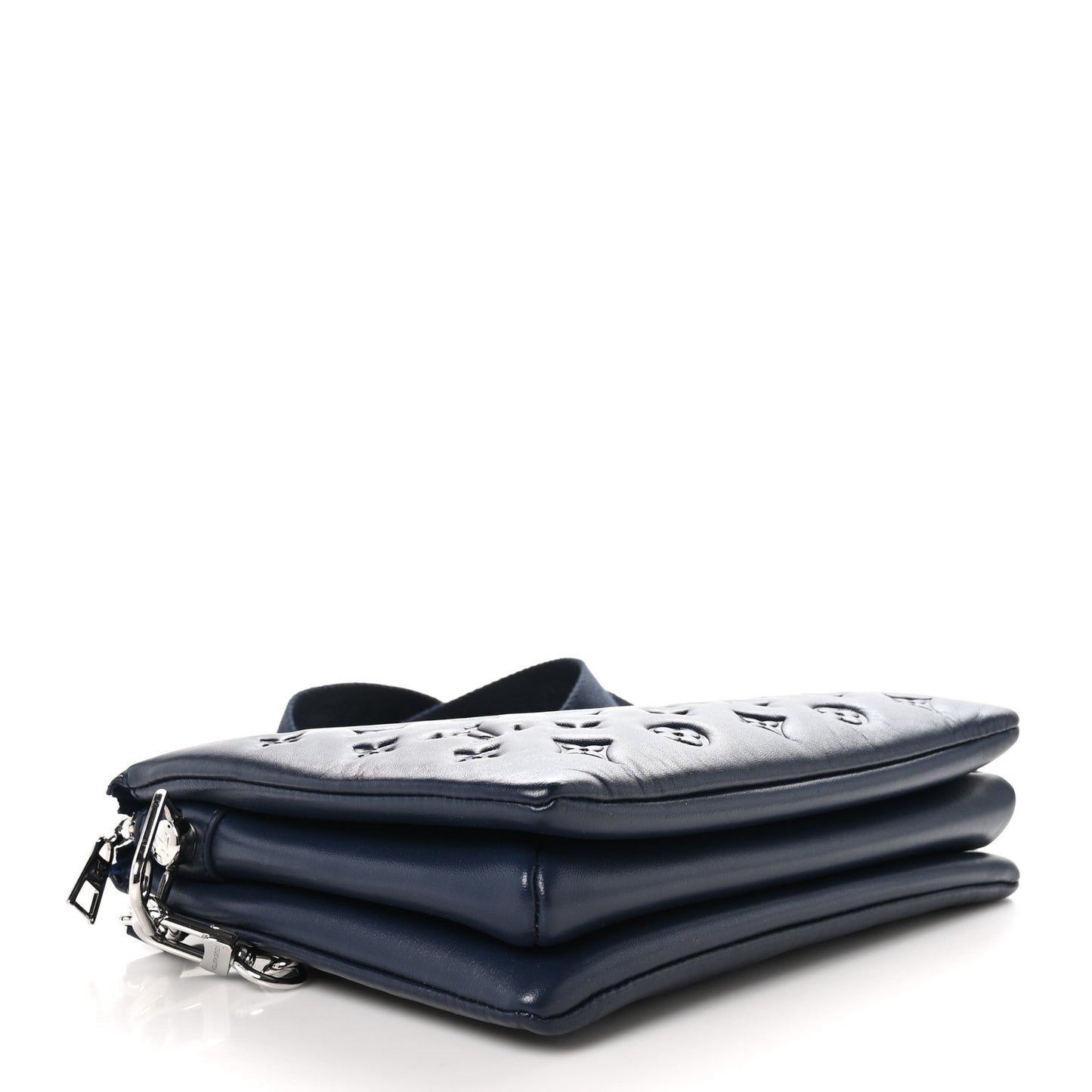 Lambskin Embossed Monogram Coussin PM Navy