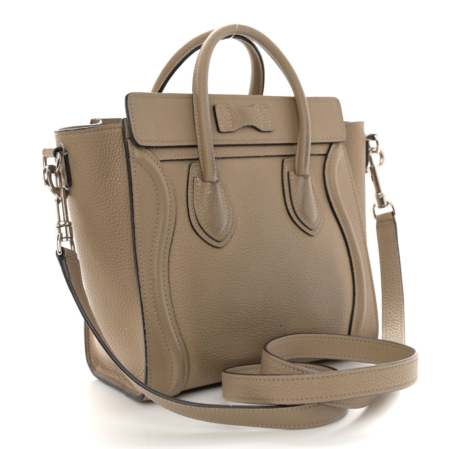 Drummed Calfskin Nano Luggage Dune