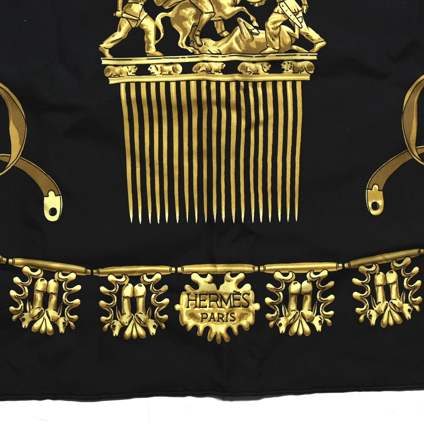 Silk Mousseline Les Cavaliers D'Or Scarf 90