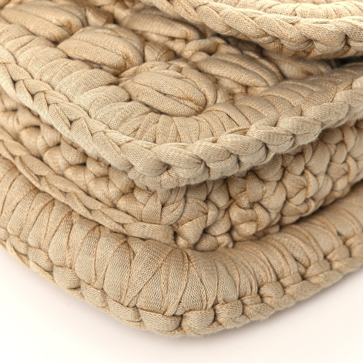 Jersey Crochet Shoulder Bag Cane Sugar